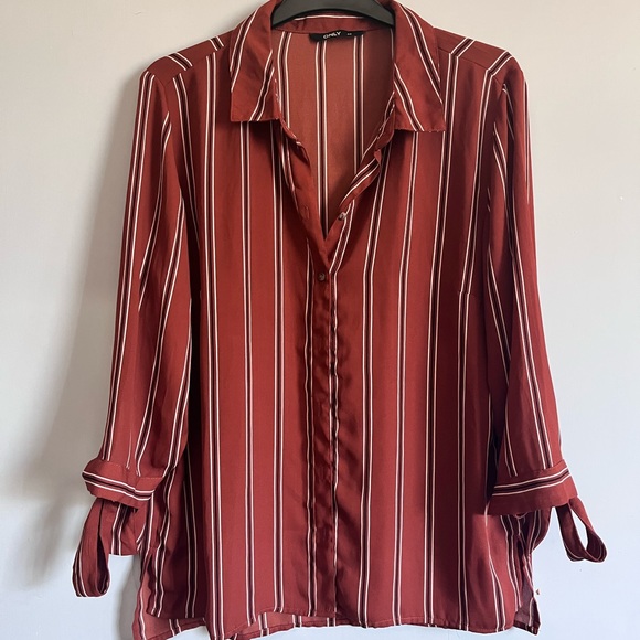 Only Brown collar Neck Shirt - Picture 8 of 8